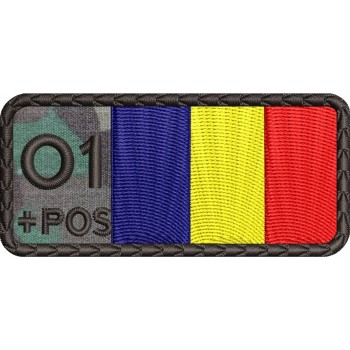 ECUSON GRUPA SANGUINA O1 POS TRICOLOR COMBAT